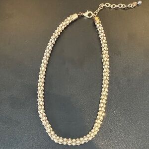 Gold-Tone Rhinestone Double-Row Necklace